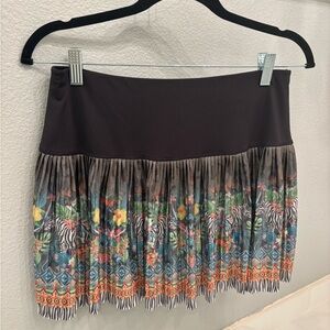 Lucky in Love Black and Multicolor Tennis Skirt